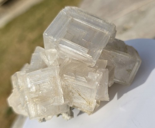 White halite rock salt - white,